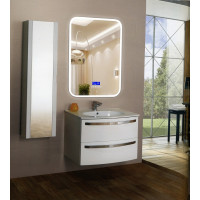 Зеркало в ванную комнату с подсветкой, часами и музыкой Амелия 60х80